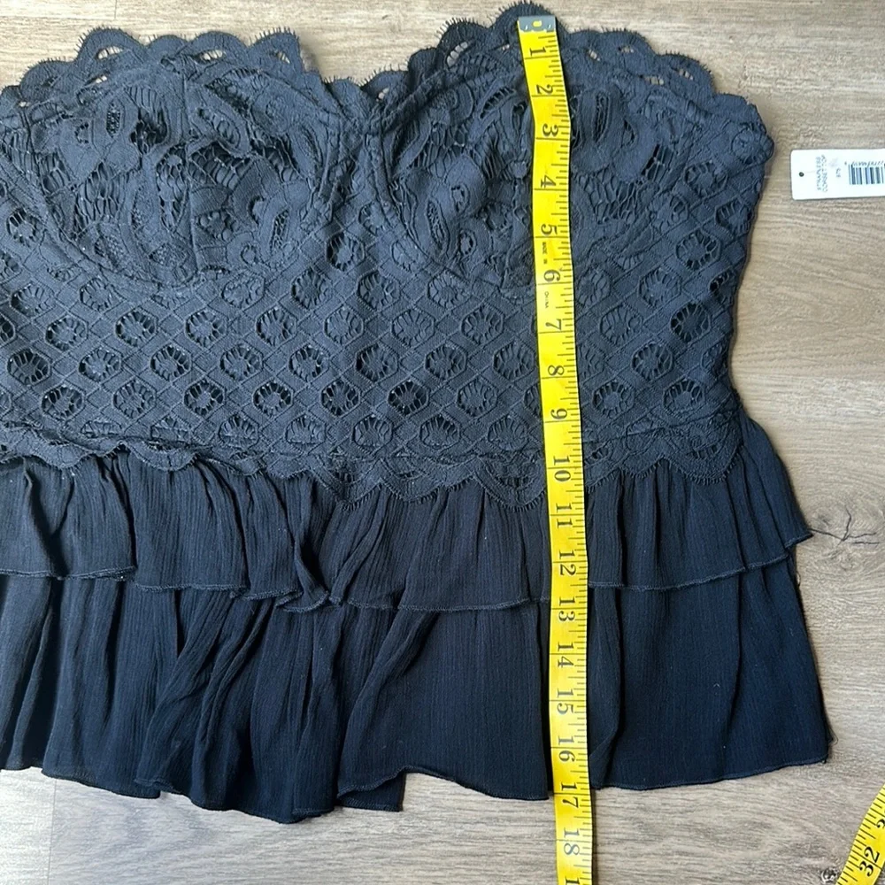 Justify Black Lace Strapless Top size XL - Picture 7 of 8